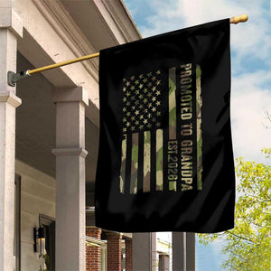 Promoted To Grandpa Est 2026 Patriotic American Flag Camo Garden Flag TS12 Print Your Wear