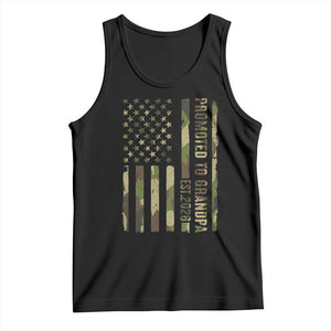 Promoted To Grandpa Est 2026 Patriotic American Flag Camo Tank Top TS12 Black Print Your Wear