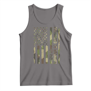 Promoted To Grandpa Est 2026 Patriotic American Flag Camo Tank Top TS12 Deep Heather Print Your Wear
