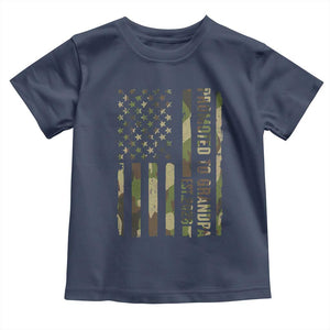 Promoted To Grandpa Est 2026 Patriotic American Flag Camo Toddler T Shirt TS12 Navy Print Your Wear