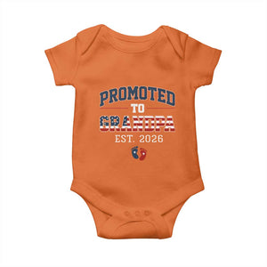 Patriotic Promoted To Grandpa Est 2026 Baby Onesie US Flag New Father Gift TS12 Orange Print Your Wear