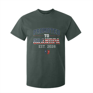 Patriotic Promoted To Grandpa Est 2026 T Shirt For Kid US Flag New Father Gift TS12 Dark Forest Green Print Your Wear