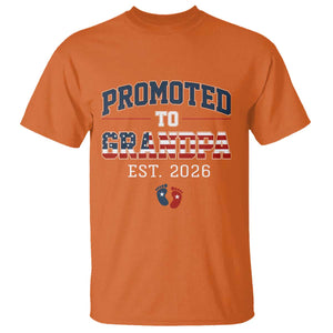 Patriotic Promoted To Grandpa Est 2026 T Shirt US Flag New Father Gift TS12 Orange Print Your Wear