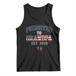 Patriotic Promoted To Grandpa Est 2026 Tank Top US Flag New Father Gift