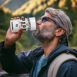Promoted To Dad Est 2026 Camo 4 in 1 Can Cooler Tumbler Hunting Style New Dad Gift Graphic TS12 Print Your Wear
