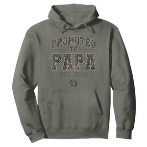 Promoted To Dad Est 2026 Camo Hoodie Hunting Style New Dad Gift Graphic TS12 Military Green Print Your Wear