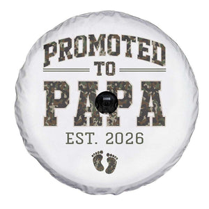 Promoted To Dad Est 2026 Camo Spare Tire Cover Hunting Style New Dad Gift Graphic TS12 Print Your Wear