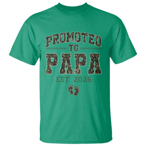 Promoted To Dad Est 2026 Camo T Shirt Hunting Style New Dad Gift Graphic TS12 Irish Green Print Your Wear