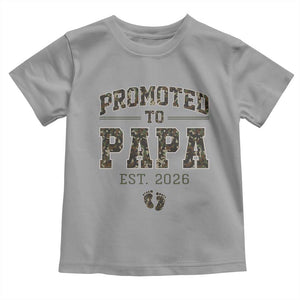 Promoted To Dad Est 2026 Camo Toddler T Shirt Hunting Style New Dad Gift Graphic TS12 Sport Gray Print Your Wear