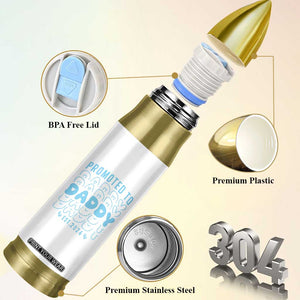Promoted To Daddy 2026 New Boy Dad Bullet Tumbler First Time Fathers Day Gift TS12 Print Your Wear