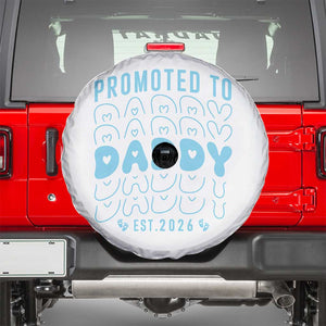 Promoted To Daddy 2026 New Boy Dad Spare Tire Cover First Time Fathers Day Gift TS12 White Print Your Wear