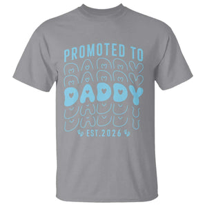 Promoted To Daddy 2026 New Boy Dad T Shirt First Time Fathers Day Gift TS12 Sport Gray Print Your Wear
