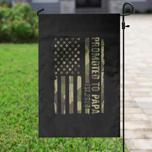 Promoted To Papa Est 2026 American Flag Camo Garden Flag Patriotic New Papa TS12 Print Your Wear