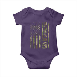 Promoted To Papa Est 2026 American Flag Camo Baby Onesie Patriotic New Papa TS12 Purple Print Your Wear
