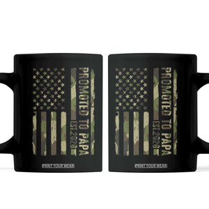 Promoted To Papa Est 2026 American Flag Camo Coffee Mug Patriotic New Papa TS12 Black Print Your Wear