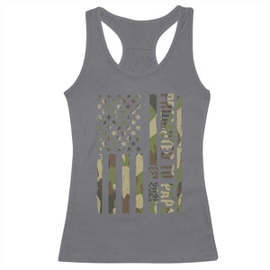 Promoted To Papa Est 2026 American Flag Camo Racerback Tank Top Patriotic New Papa TS12 Charcoal Print Your Wear