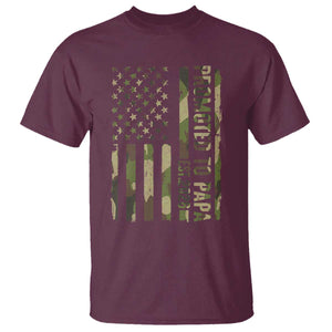 Promoted To Papa Est 2026 American Flag Camo T Shirt Patriotic New Papa TS12 Maroon Print Your Wear