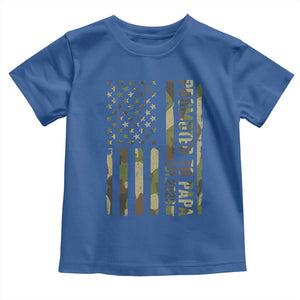 Promoted To Papa Est 2026 American Flag Camo Toddler T Shirt Patriotic New Papa TS12 Royal Blue Print Your Wear
