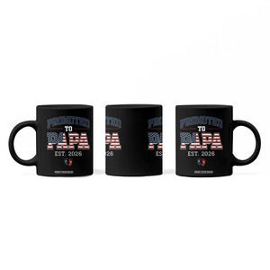 Patriotic Promoted To Dad Est 2026 Coffee Mug US Flag New Father Gift TS12 Print Your Wear