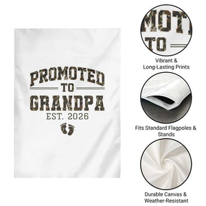 Promoted To Grandpa Est 2026 Garden Flag Vintage Camo Grandpa Graphic TS12 Print Your Wear