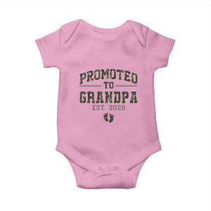 Promoted To Grandpa Est 2026 Baby Onesie Vintage Camo Grandpa Graphic TS12 Light Pink Print Your Wear