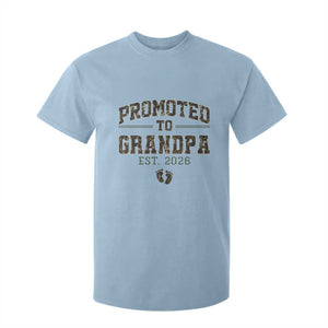 Promoted To Grandpa Est 2026 T Shirt For Kid Vintage Camo Grandpa Graphic TS12 Light Blue Print Your Wear