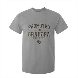 Promoted To Grandpa Est 2026 T Shirt For Kid Vintage Camo Grandpa Graphic TS12 Sport Gray Print Your Wear