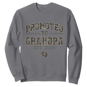 Promoted To Grandpa Est 2026 Sweatshirt Vintage Camo Grandpa Graphic TS12 Charcoal Print Your Wear