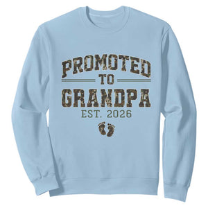 Promoted To Grandpa Est 2026 Sweatshirt Vintage Camo Grandpa Graphic TS12 Light Blue Print Your Wear