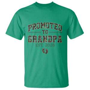 Promoted To Grandpa Est 2026 T Shirt Vintage Camo Grandpa Graphic TS12 Irish Green Print Your Wear