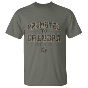 Promoted To Grandpa Est 2026 T Shirt Vintage Camo Grandpa Graphic TS12 Military Green Print Your Wear