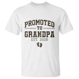 Promoted To Grandpa Est 2026 T Shirt Vintage Camo Grandpa Graphic TS12 White Print Your Wear