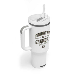 Promoted To Grandpa Est 2026 Tumbler With Handle Vintage Camo Grandpa Graphic TS12 Print Your Wear