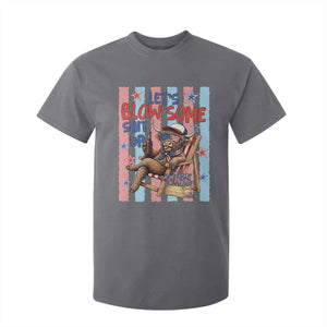 Funny Patriotic Highland Cow T Shirt For Kid 4th Of July Fireworks Celebration