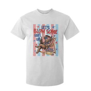 Funny Patriotic Highland Cow T Shirt For Kid 4th Of July Fireworks Celebration