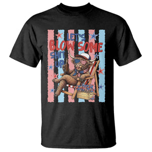 Funny Patriotic Highland Cow T Shirt 4th Of July Fireworks Celebration