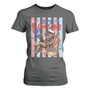 Funny Patriotic Highland Cow T Shirt For Women 4th Of July Fireworks Celebration