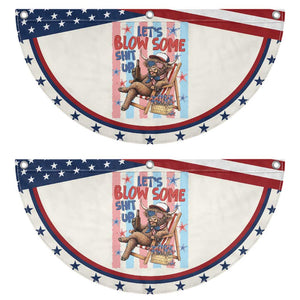 Funny Highland Cow Patriotic Fan Flag 4th Of July Fireworks Celebration TS12 2pcs pack Classic Beige Print Your Wear