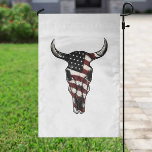 Vintage Western Cow Skull Usa Flag Garden Flag Patriotic American Pride