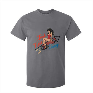 Funny Patriotic Pin Up Girl Firework USA Gift T Shirt For Kid Just Here To Bang
