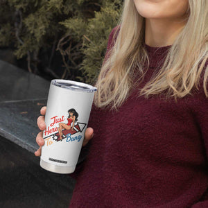 Funny Patriotic Pin Up Girl Firework USA Gift Tumbler Cup Just Here To Bang