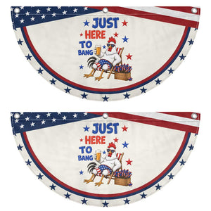 Funny Chicken 4th Of July Celebration Patriotic Fan Flag Just Here To Bang TS12 2pcs pack Classic Beige Print Your Wear