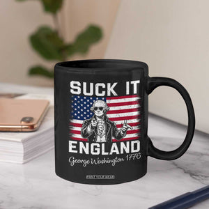 Funny 4th Of July George Washington Coffee Mug Suck It England