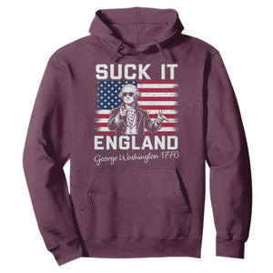 Funny 4th Of July George Washington Hoodie Suck It England TS12 Maroon Print Your Wear