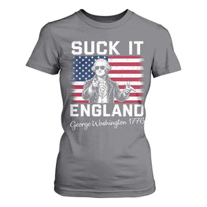 Funny 4th Of July George Washington T Shirt For Women Suck It England