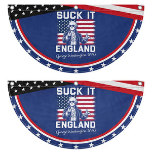 Funny 4th Of July George Washington Patriotic Fan Flag Suck It England