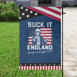 Funny 4th Of July George Washington Patriotic Garden Flag Suck It England
