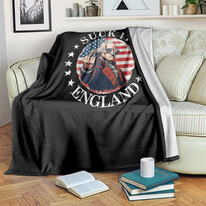 Funny George Washington Revolutionary War Throw Blanket Suck It England
