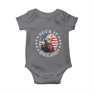 Funny George Washington Revolutionary War Baby Onesie Suck It England
