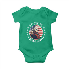 Funny George Washington Revolutionary War Baby Onesie Suck It England